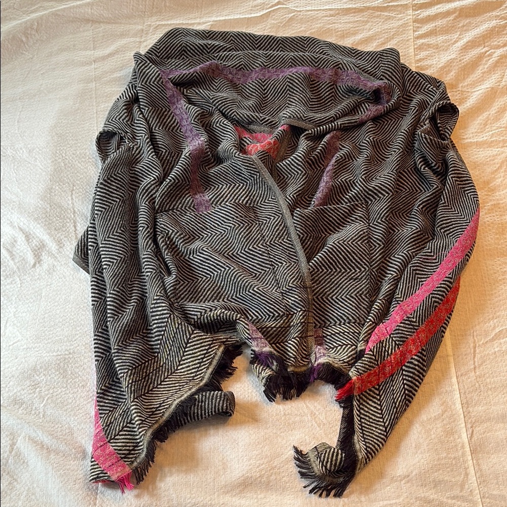 Wool Blend Wrap with pockets